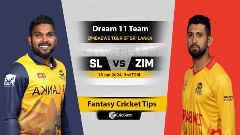 SL vs ZIM Dream11 Prediction 3rd T20I