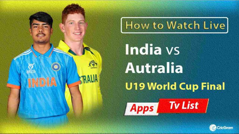 Under 19 World Cup 2024 Final Live Streaming Apps