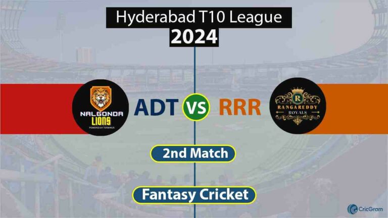 ADT vs RRR Dream 11 Prediction 2nd Match, Hyderabad T10 League