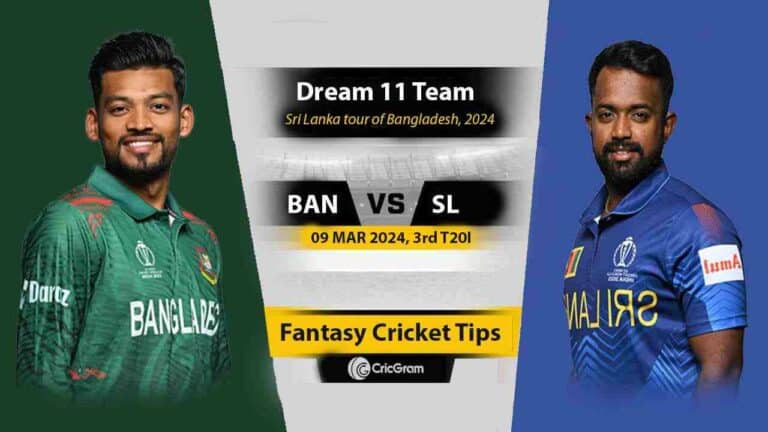 BAN vs SL Dream11 Prediction 3rd T20I