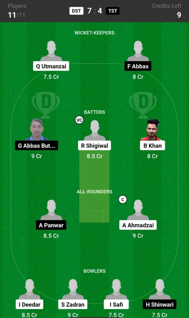 DST vs TST Dream11 Prediction