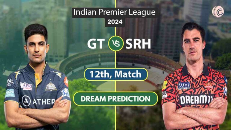 GT vs SRH 12th Match Dream 11 Prediction 2024