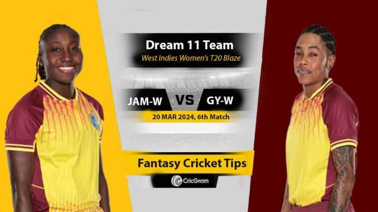 JAM-W vs GY-W 6th, West Indies Women's T20 Blaze