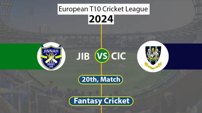 JIB vs CIC 20th, European T10 Cricket League