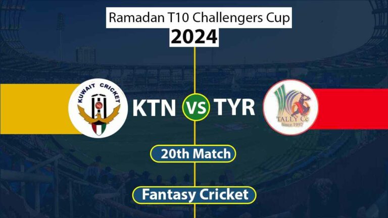 KTN vs TYR 20th, Kuwait Ramadan T10 Challengers Cup