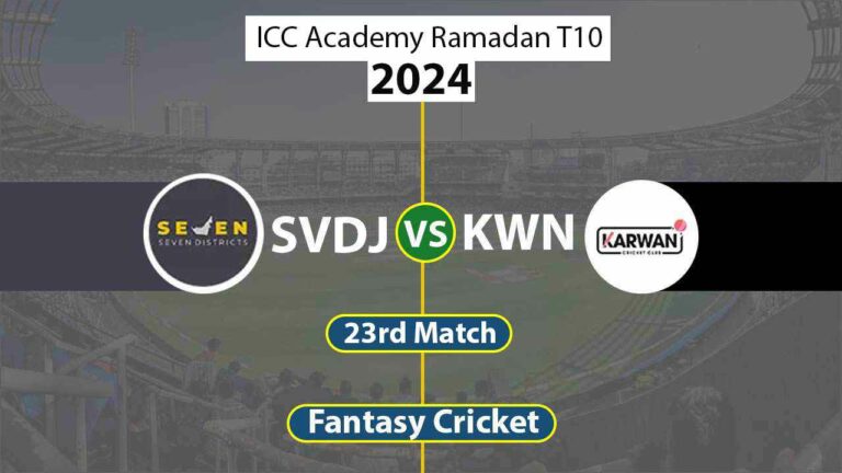 KWN vs SVDJ 23rd ICC Academy Ramadan T10