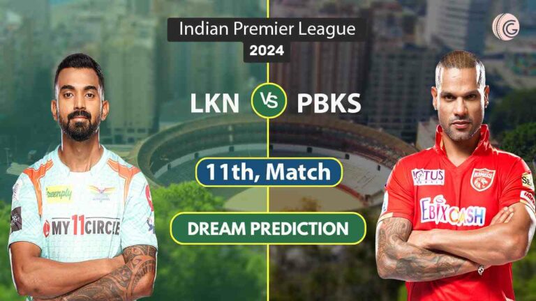 LKN vs PBKS Dream11 Team Prediction, 11TH Match, TATA IPL 2024