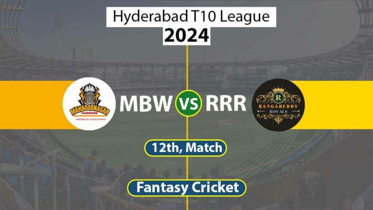 MBW vs RRR 12th, Hyderabad T10 League