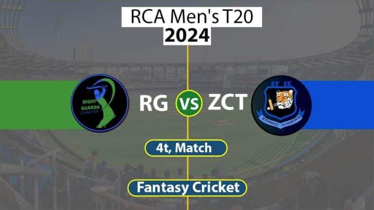 RG vs ZCT 4th, RCA Men's T20