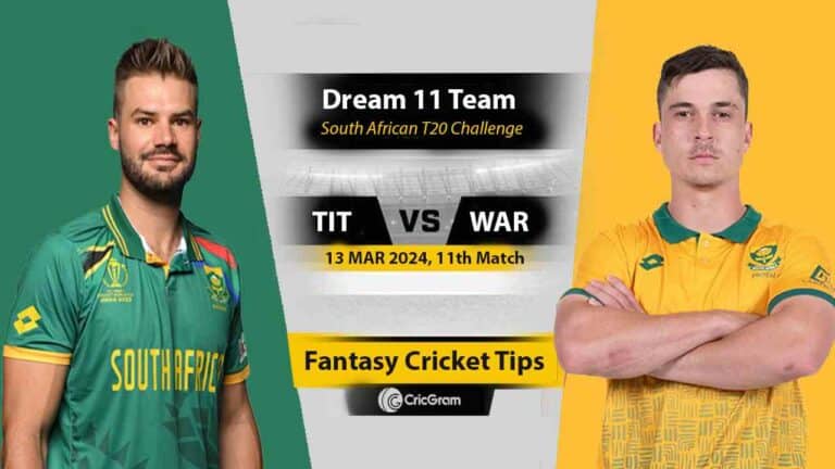 TIT vs WAR 11th match Dream11 Prediction