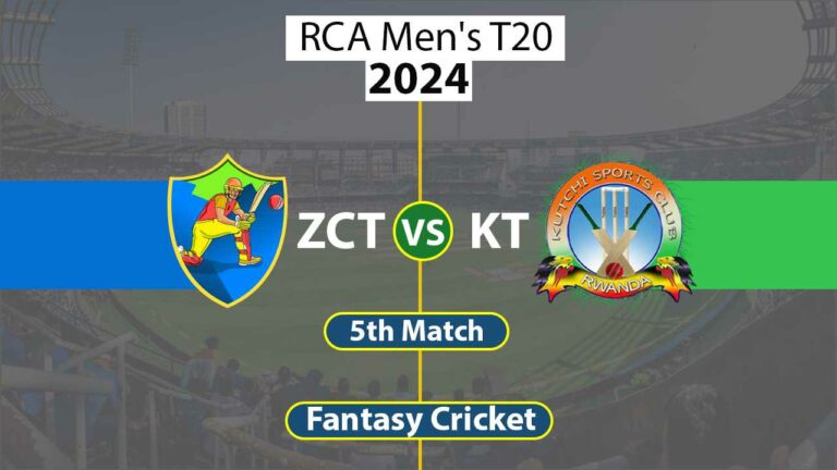 ZCT vs KT Dream 11 Team 5th RCA Men's T20 2024