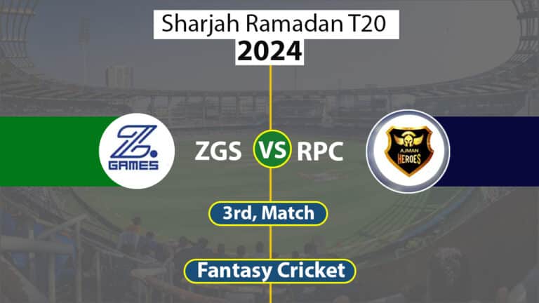 ZGS vs RPC 3rd, Sharjah Ramadan T20