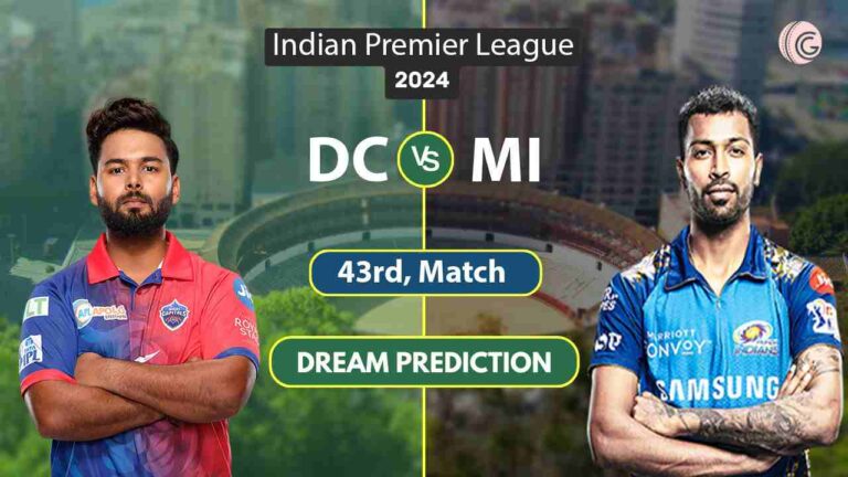 DC vs MI Dream11 Team Prediction 43rd Match, TATA IPL 2024