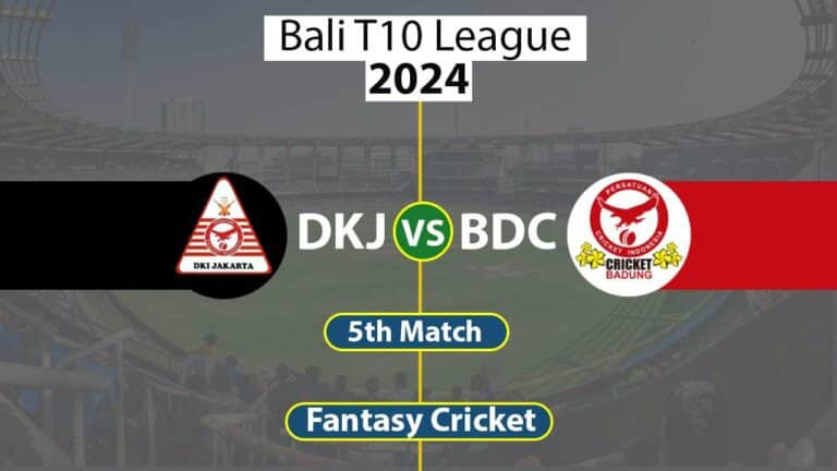 DKJ vs BDC Dream 11 Team, 5th Bali T10 League 2024