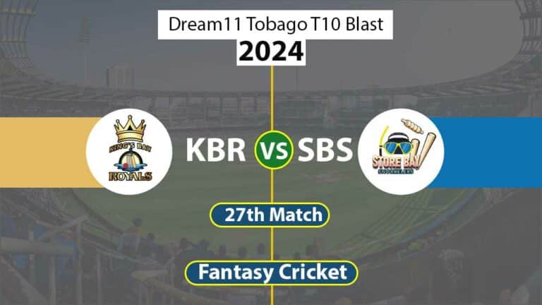 KBR vs SBS Dream 11 Team, 27th Dream11 Tobago T10 Blast