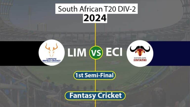 LIM vs ECI Dream 11 Team, 1st Semi-Final South African T20 DIV-2