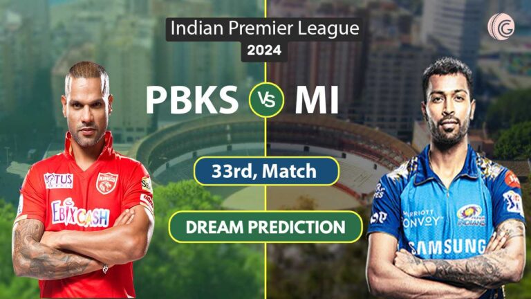 PBKS vs MI Dream 11 Team, 33rd Match IPL 2024