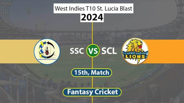 SSCS vs SCL Dream 11 Team, 15th West Indies T10 St