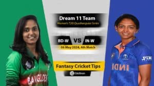 BD-W vs IN-W Dream 11 Team, 4th T20I India Women's Tour of Bangladesh