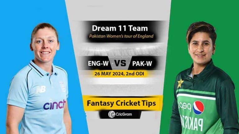 EN-W vs PK-W Dream 11 Team, 2nd ODI Pakistan Women's Tour of England