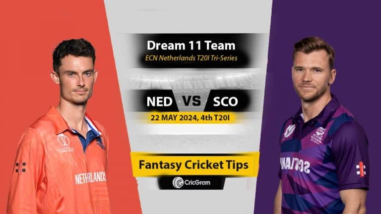 NED vs SCO Dream 11 Team, 4th T20I ECN Netherlands T20I Tri-Series