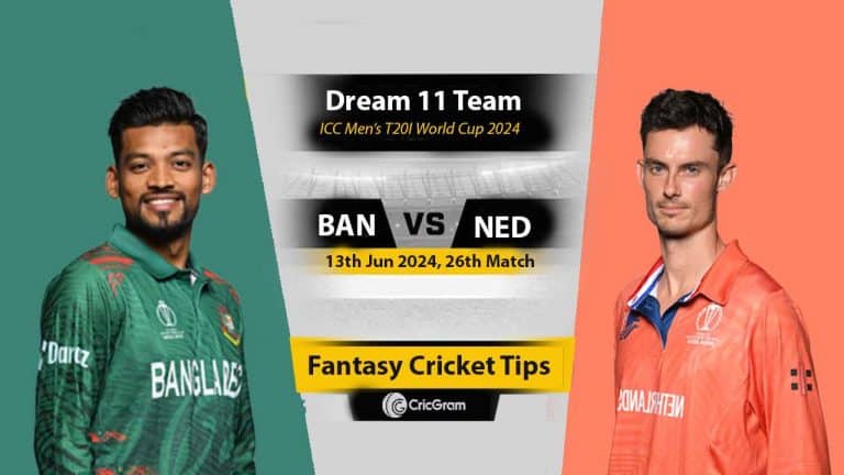 BAN vs NED Dream11 Prediction World Cup 2024