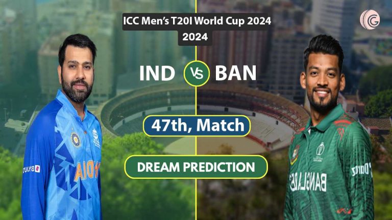 IND vs BAN Dream 11 Team, 47th T20I Super 8 World Cup 2024