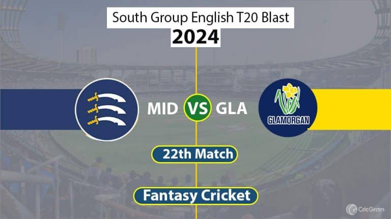 MID vs GLA Dream 11 Team, South Group English T20 Blast