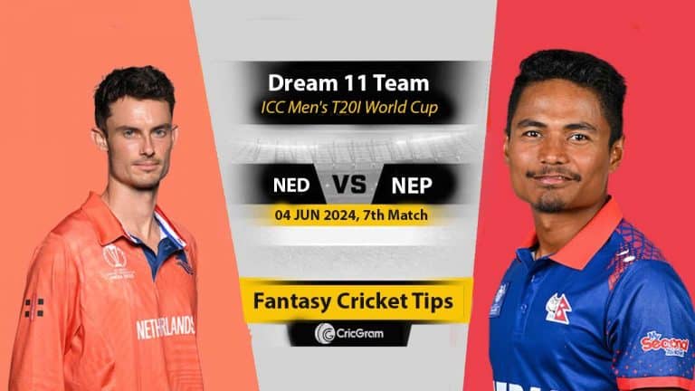 NED vs NEP Dream 11 Team, 7th T20I World Cup 2024