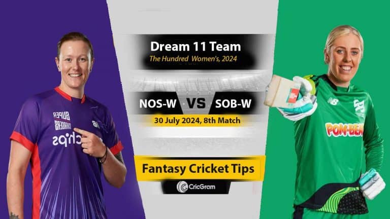 NOS-W vs SOB-W Dream 11 Team, 8th The Hundred Women's 2024