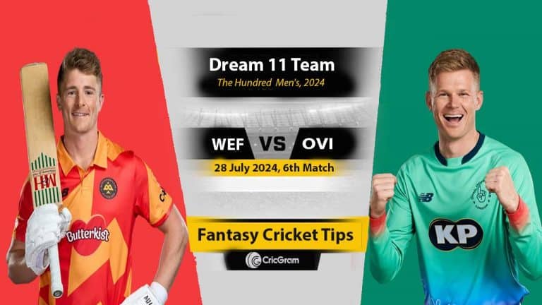 WEF vs OVI Dream 11 Team, 6th The Hundred men's 2024